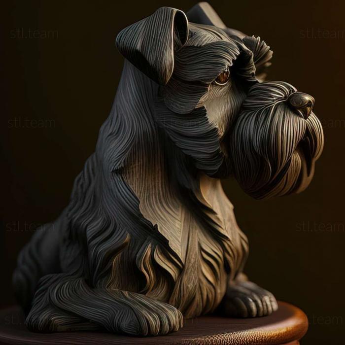 3D model Zwergschnauzer dog (STL)